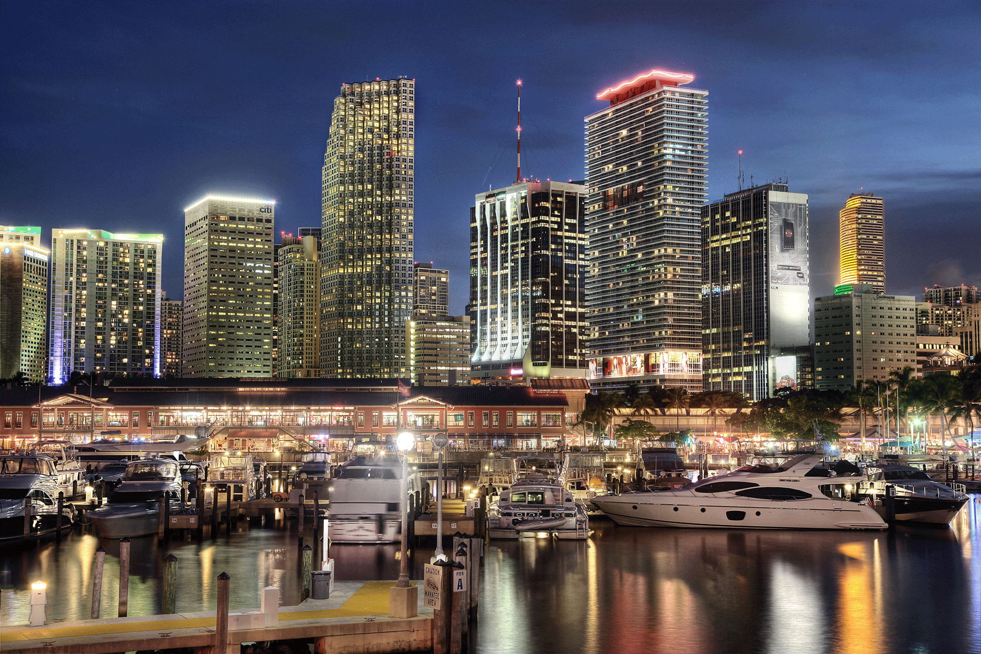 Miami Skyline at Night