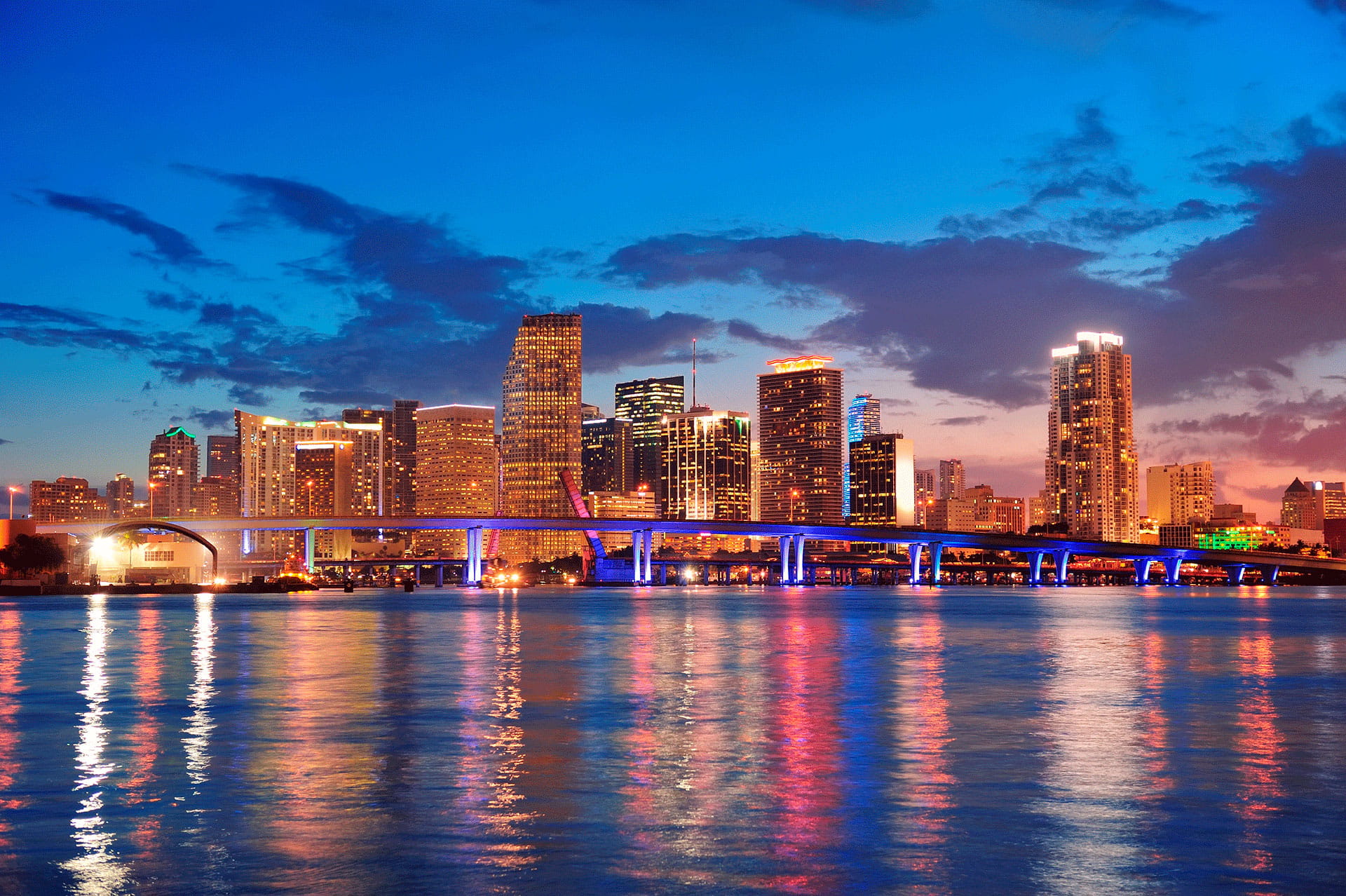 Miami Skyline at Night