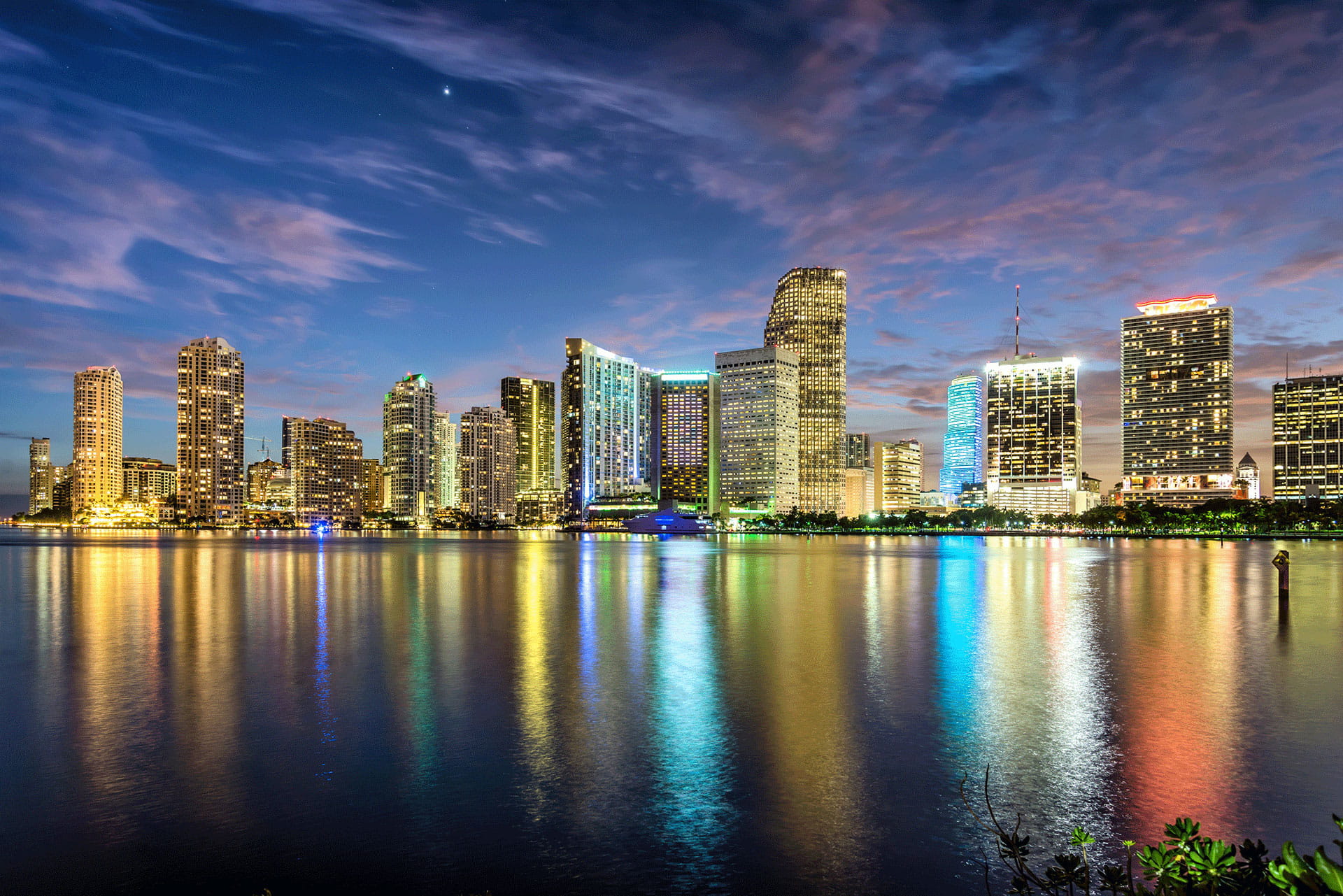 Miami Skyline at Night