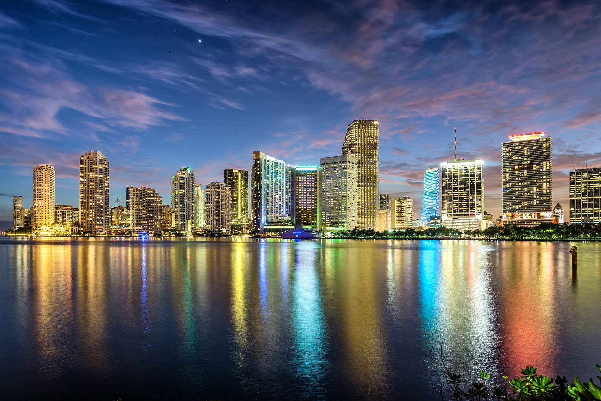 Miami Skyline at Night