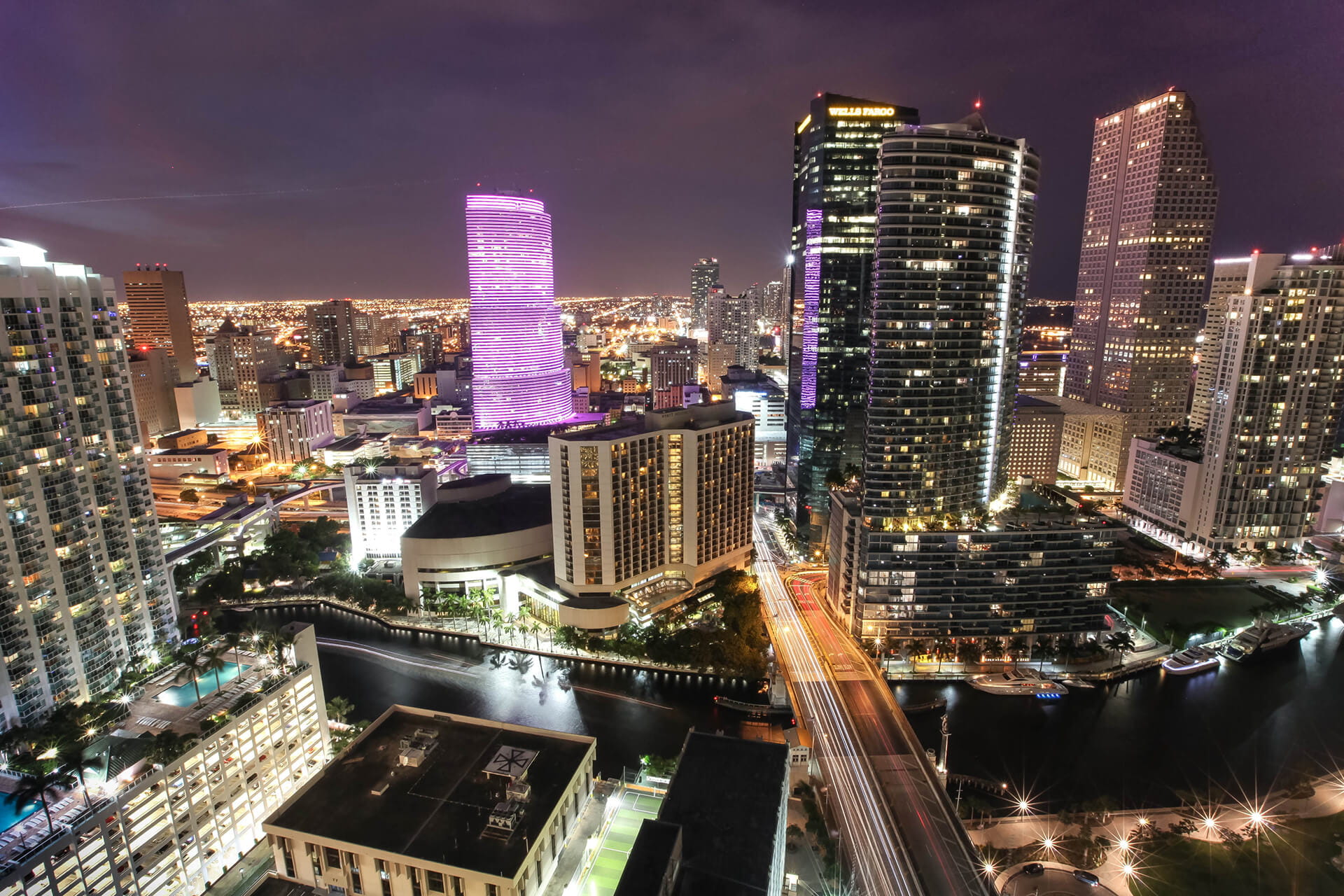 Aerial view of Downtown Miami