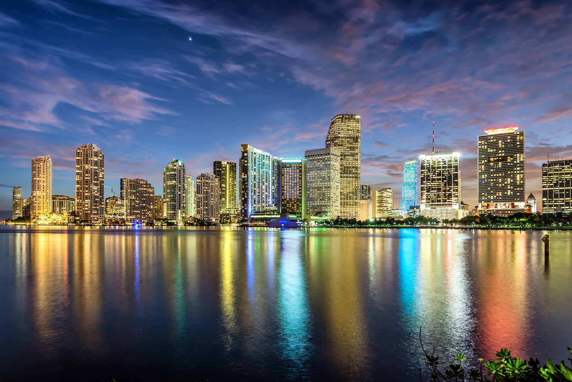 Miami Skyline at Night